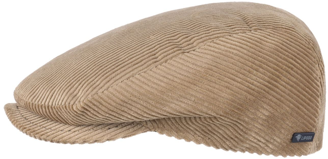 Płaski Kaszkiet Cordial by Lipodo, beżowy, L (58-59 cm)
