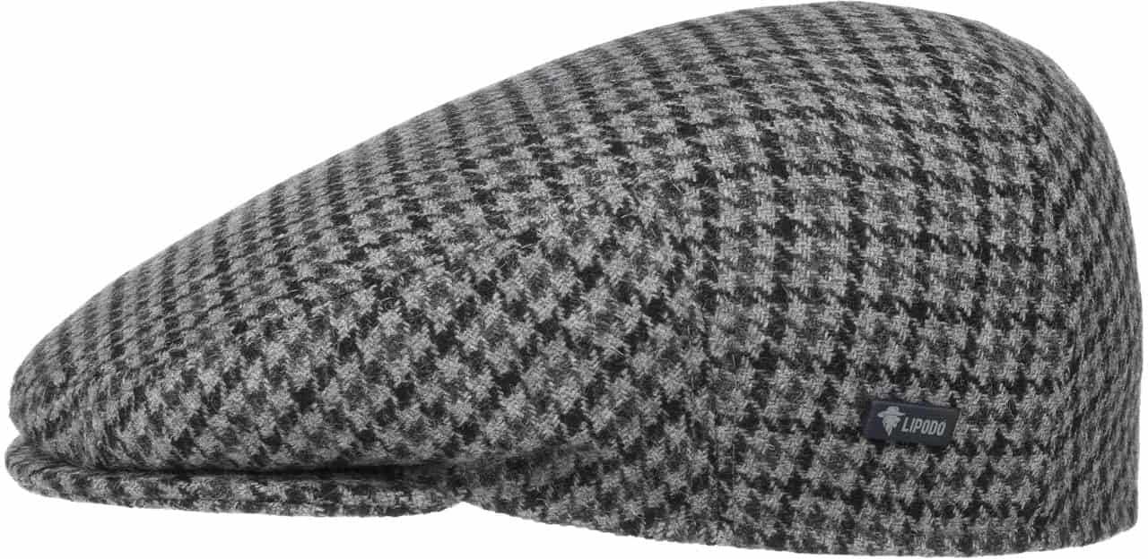 Kaszkiet Inglese Classic Jodełka by Lipodo, szaro-czarny, 55 cm