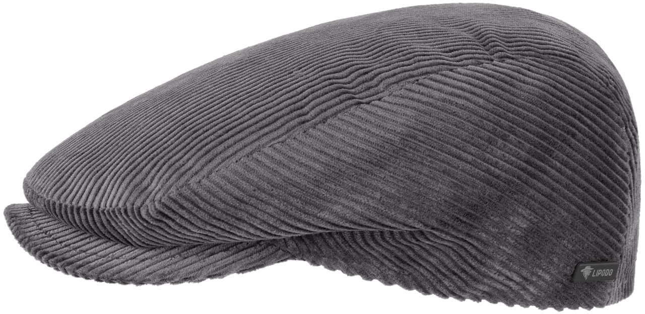 Płaski Kaszkiet Cordial by Lipodo, szary, S (54-55 cm)