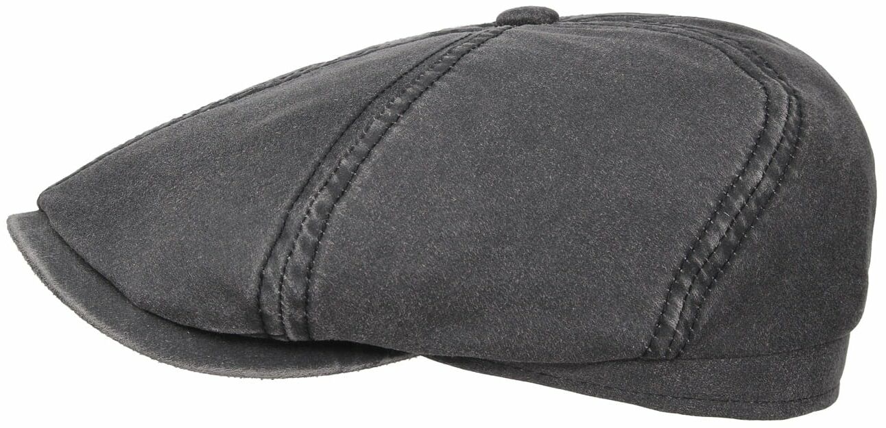 Płaski Kaszkiet Brooklin Old Cotton by Stetson, czarny, XL (60-61 cm)