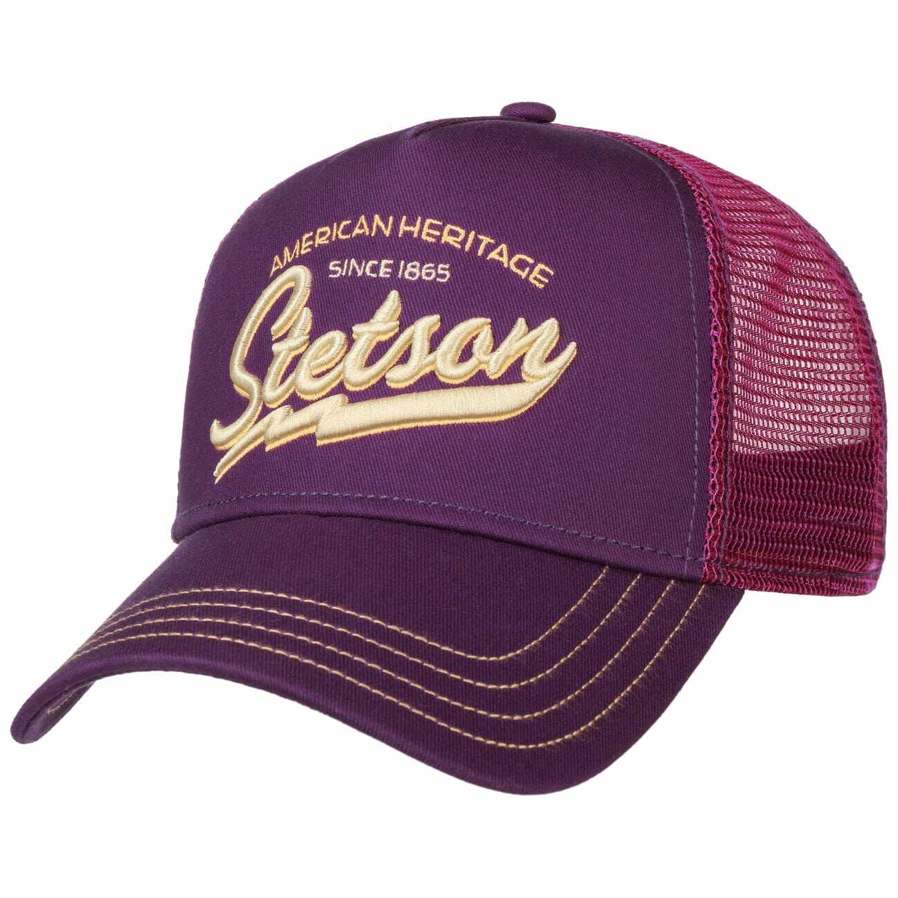 Czapka Trucker Since 1865 by Stetson, fioletowy, One Size