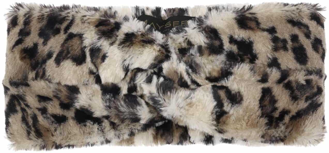 Opaska na Czoło Rita Leo Fake Fur by Mayser, beżowo-czarny, One Size