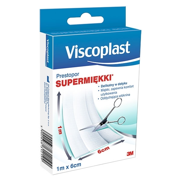 Plaster Viscoplast Supermiękki Prestopor 1m x 6cm