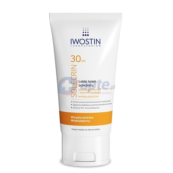 Iwostin Solecrin SPF30 lekki krem ochronny 50ml (kup 2 - odbierz piłkę)