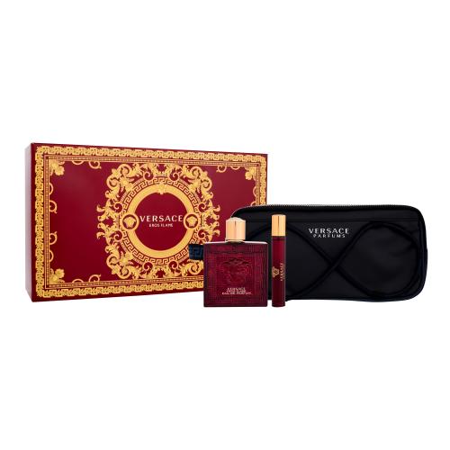 Versace Eros Flame Zestaw edp 100 ml + Edp 10 ml + Kosmetyczka