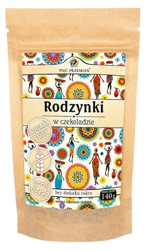Pięć Przemian Rodzynki w czekoladzie bezgluten bez cukru vege - 140g 05886