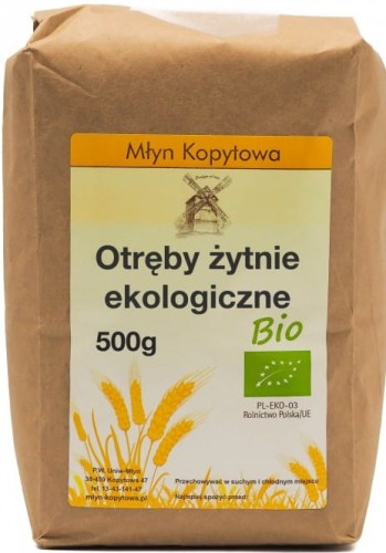 MŁYN KOPYTOWA Otręby żytnie BIO 500g - Młyn Kopytowa 5901549936377