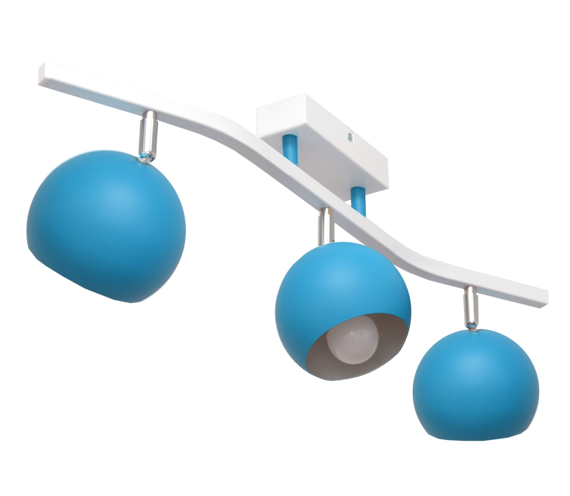 Oświetlenie punktowe MORRIS 3xE27/15W/230V niebieskie