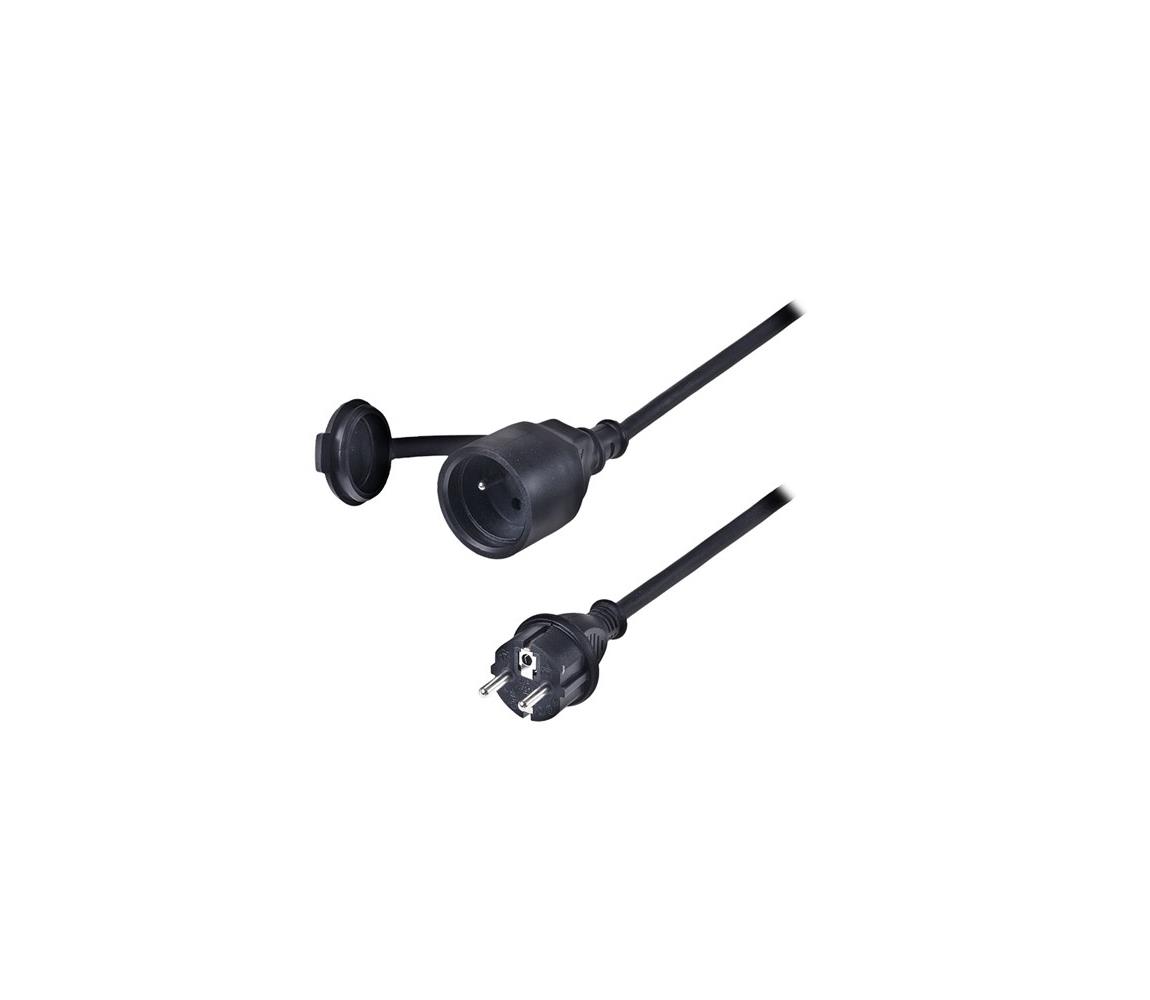 Przedłużacz Solight 1 zásuvka, 5m, 3 x 1,5mm2, gumová (PS30) Czarny
