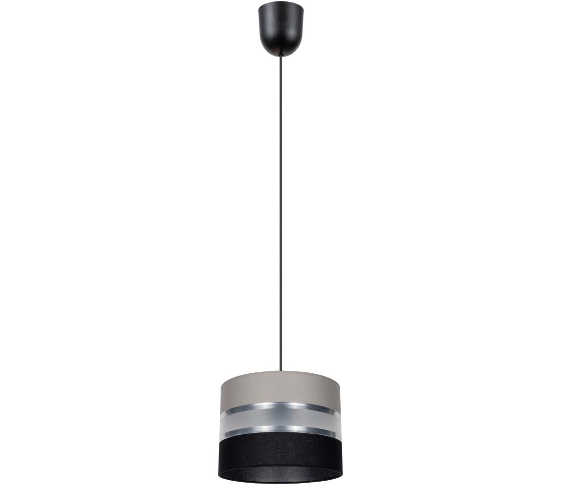 Żyrandol na lince CORAL S 1xE27/60W/230V czarno-szary