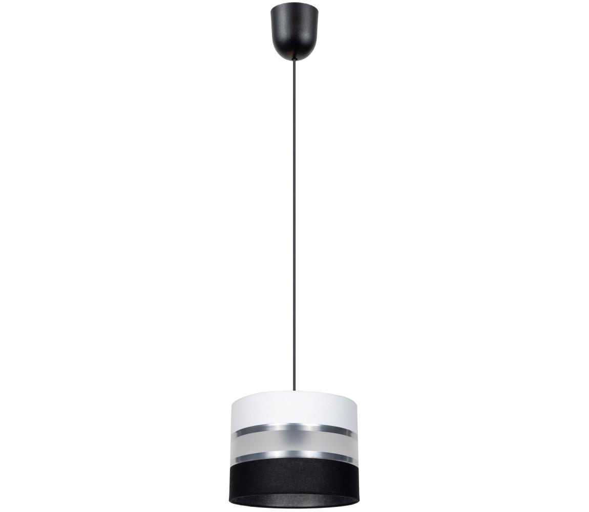 Żyrandol na lince CORAL 1xE27/60W/230V czarno-biały