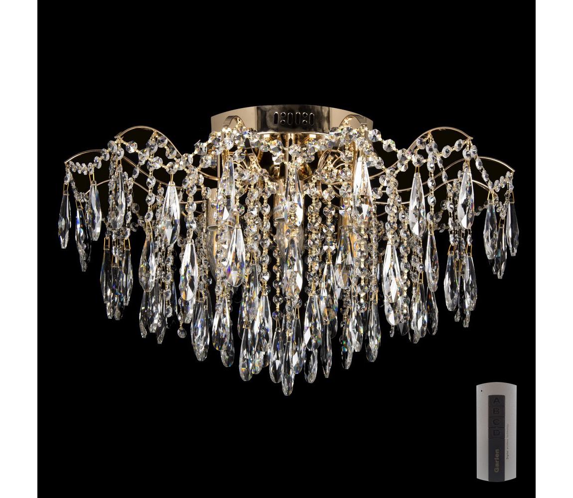 LED Plafon kryształowy 6xE27/60W/230V + 6xLED/3W