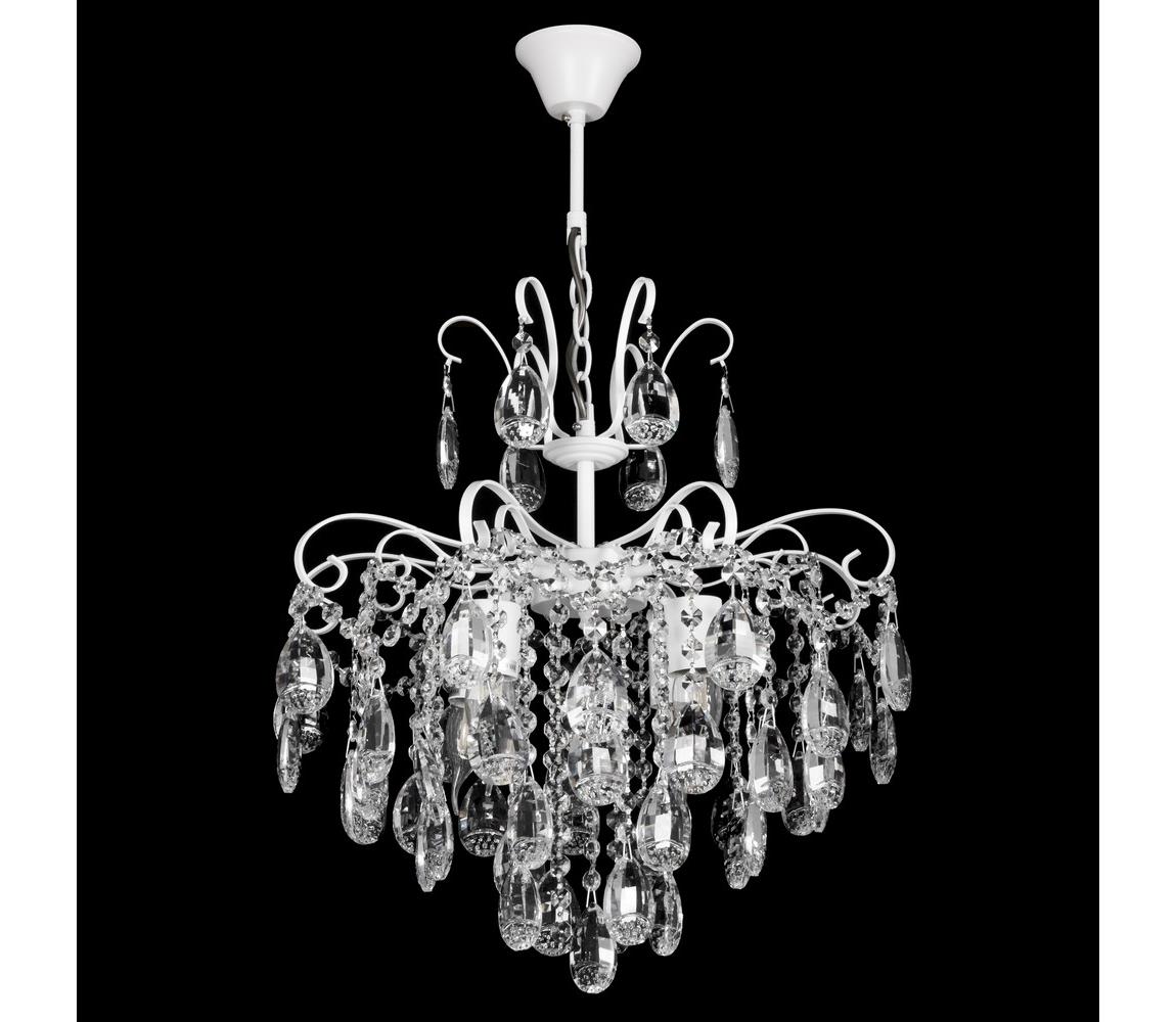 Żyrandol kryształowy na łańcuchu 4xE27/60W/230V