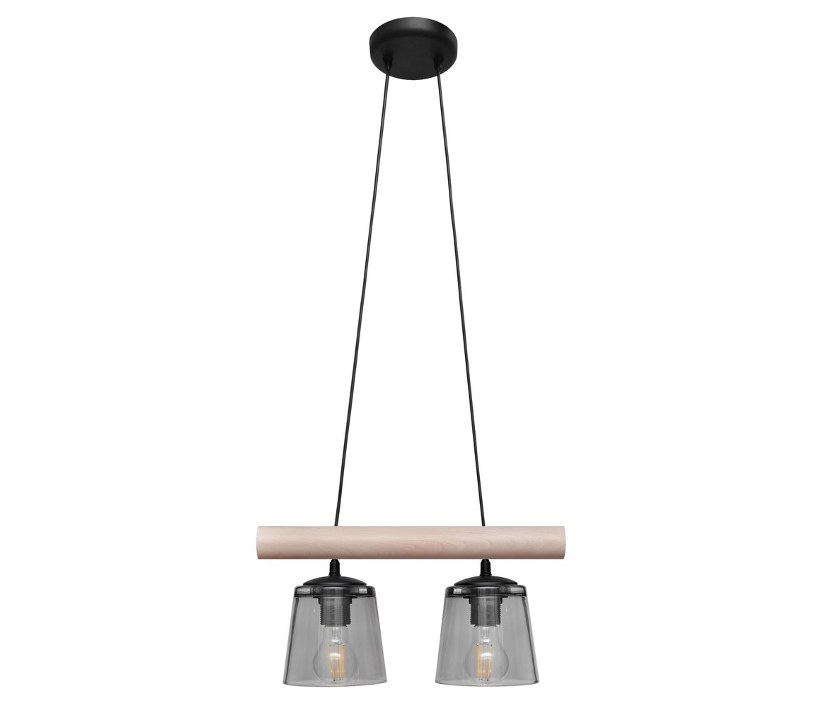 Żyrandol na lince WOODSTOCK 2xE27/60W/230V