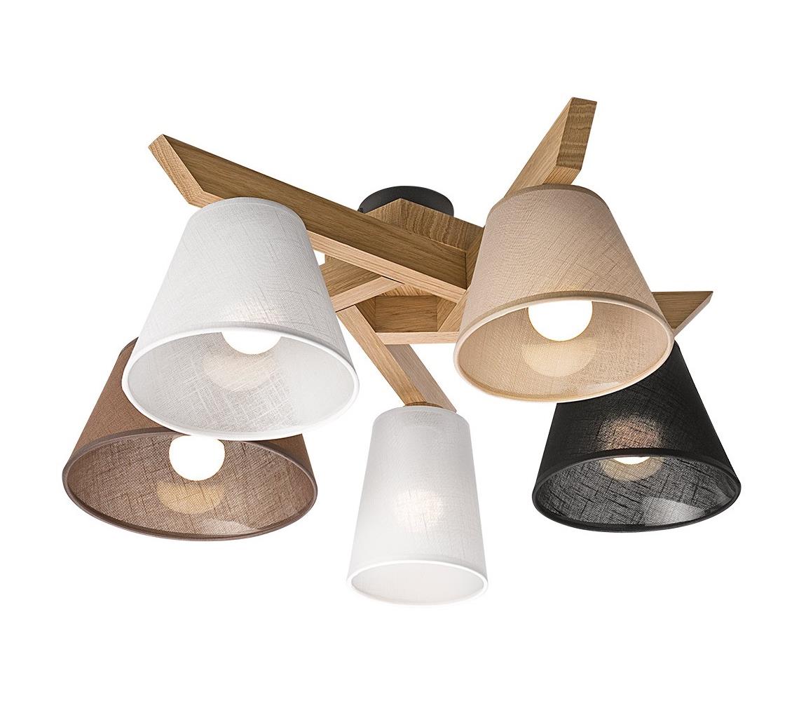 Żyrandol natynkowy ANTONIO 5xE14/40W/230V, dąb