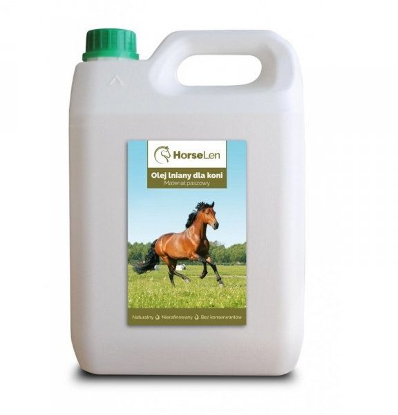 Olej lniany dla koni - 5L
