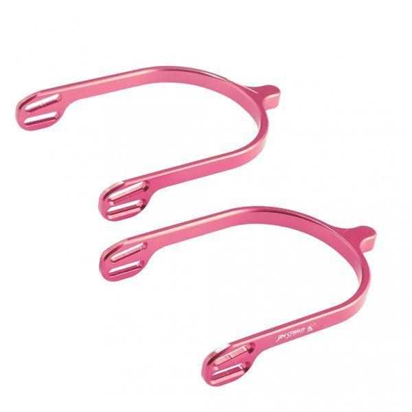 Jin Stirrup Ostrogi aluminiowe Medium- fuxia