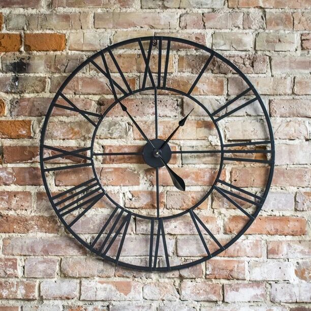 Duży metalowy zegar ścienny RETRO loft