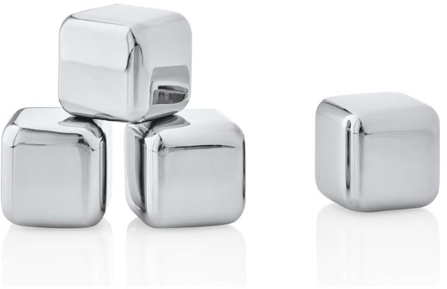 Blomus Zestaw 4 kostek chłodzących stalowych Lounge B63539