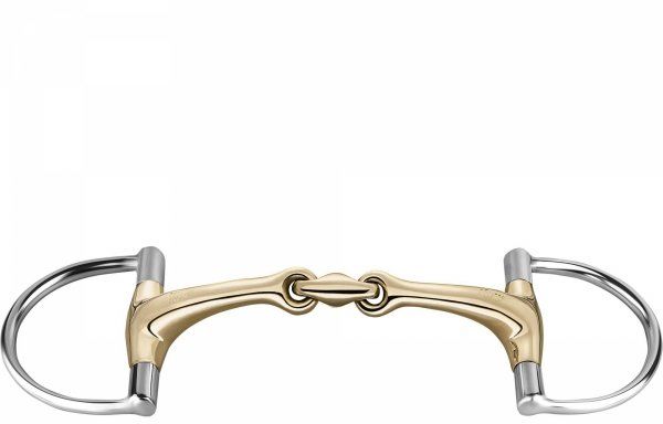SPRENGER Wędzidło oliwkowe D-ring podwójnie łamane DYNAMIC RS 14mm HUNTER JUMPING-