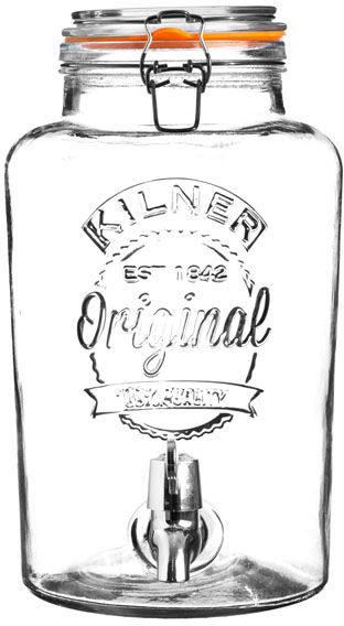 Kilner Dystrybutor do napojów z kranikiem KILNER, biały, 5 l