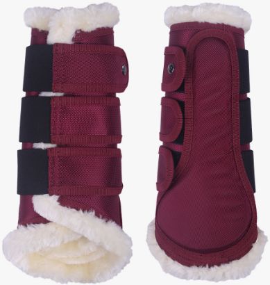 Ochraniacze kontaktowe z futerkiem ASTANA kolekcja jesień-zima 2020/21 - QHP - burgundy