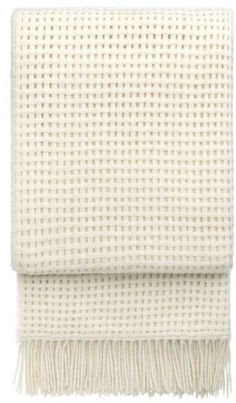 Elvang Pled wełniany Basket Off White