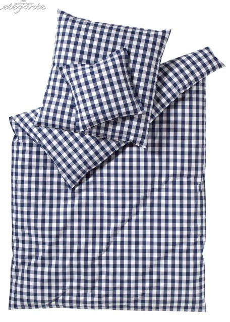 Elegante Pościel perkalowa Quadro Blue