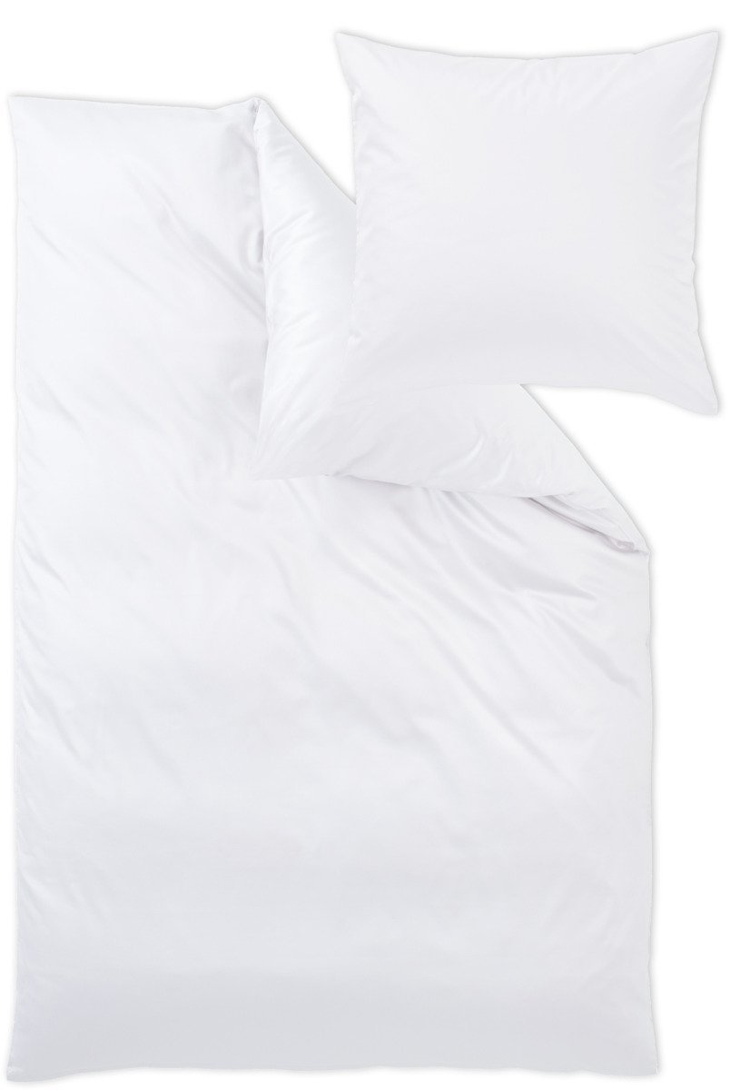 Curt Bauer Komplet pościeli satynowej Uni Biały