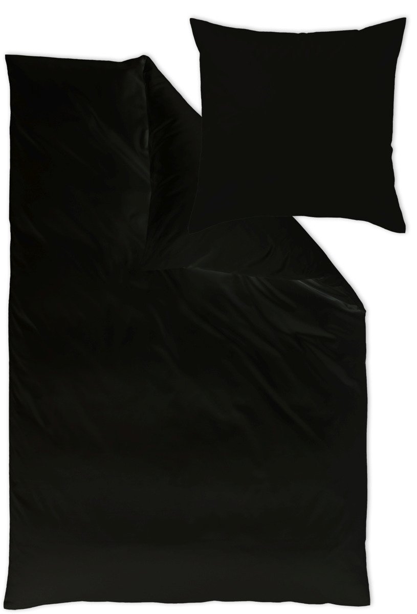 Curt Bauer Komplet pościeli satynowej UNI Black