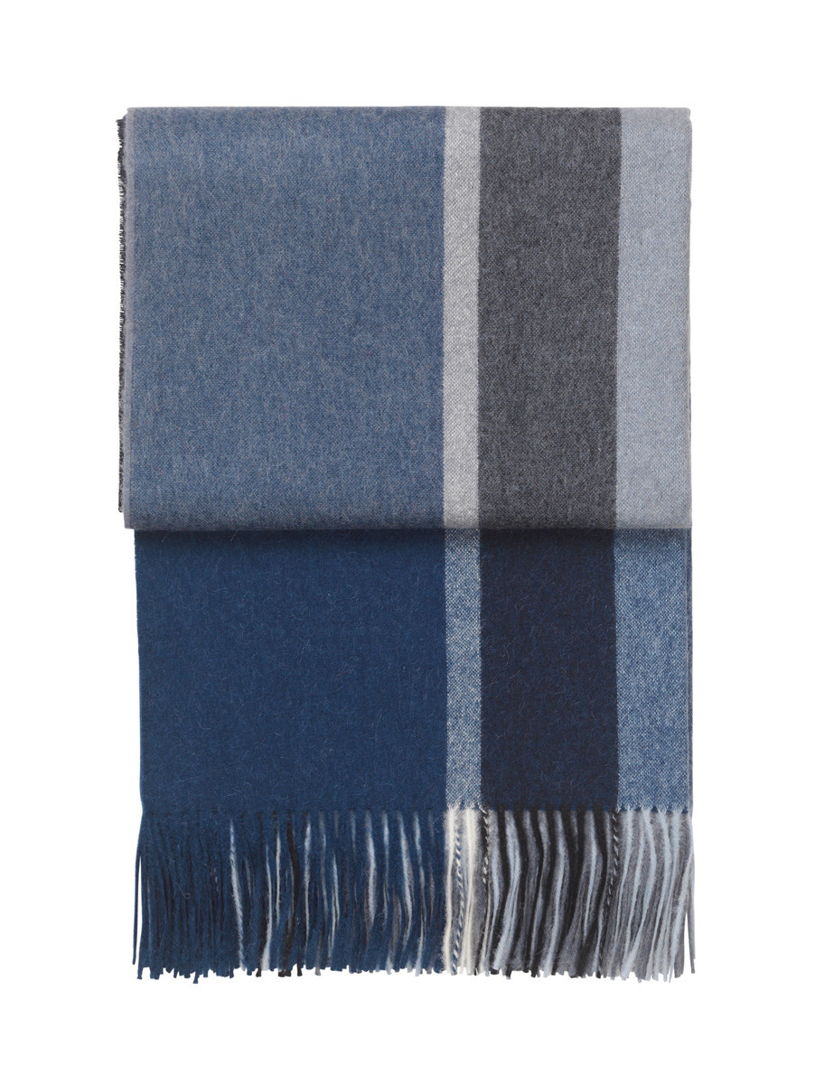 Elvang Pled wełniany Manhattan Dark blue
