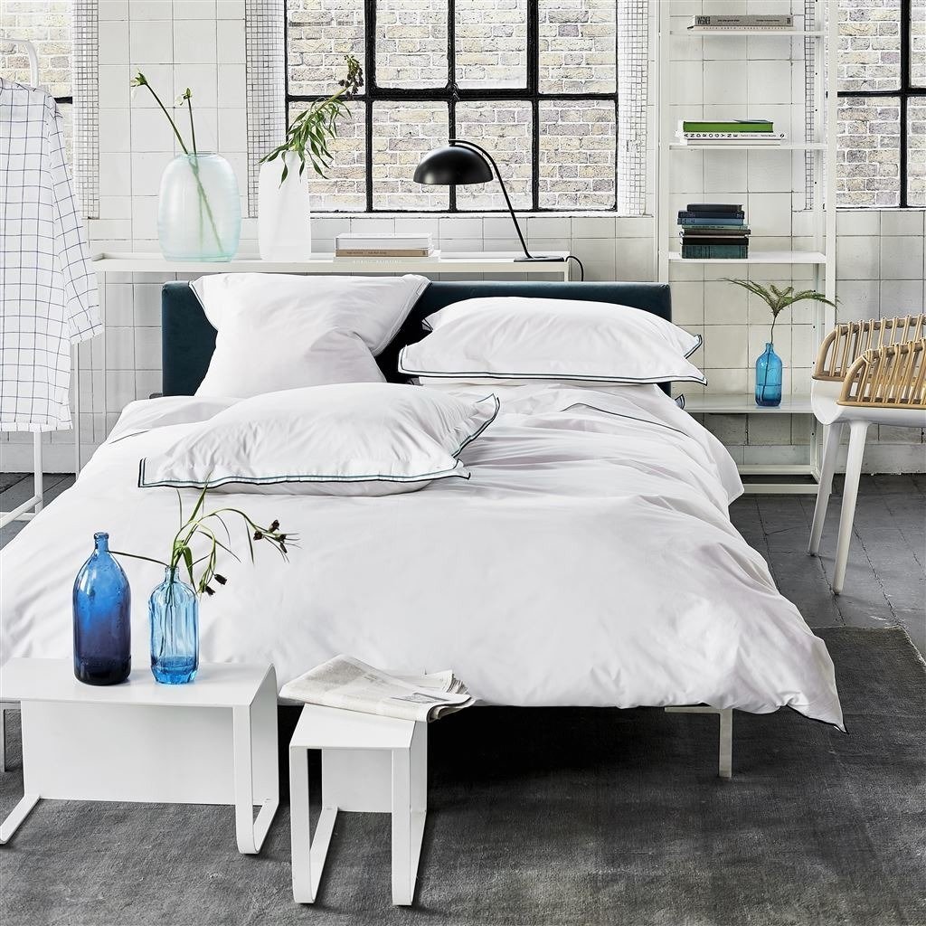 Designers Guild Poszwa perkalowa Astor Midnight/Aqua