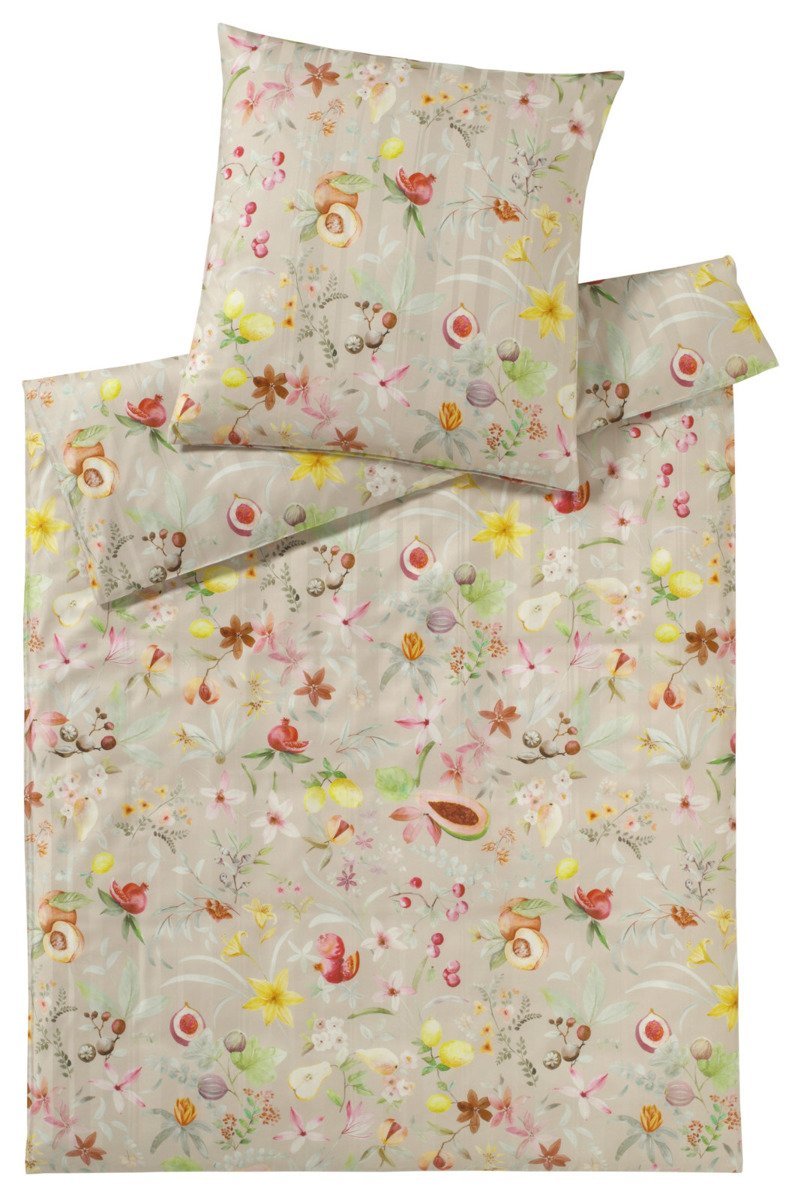 Elegante Poszewka satynowa Fruits Creme