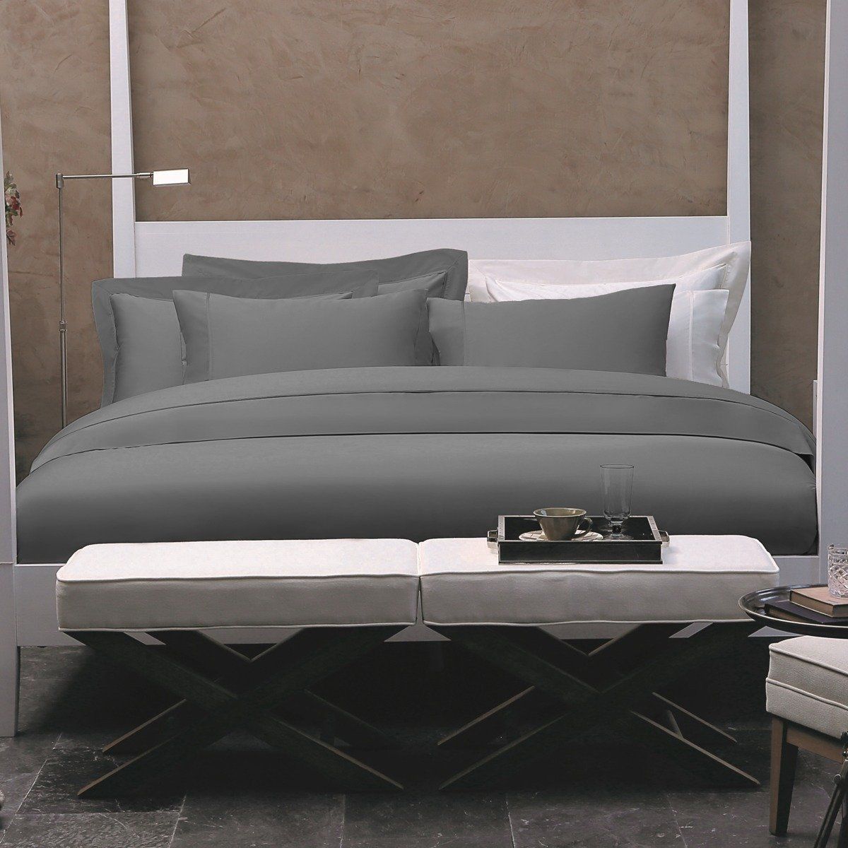 Valeron Poszewki satynowe Luna Anthracite