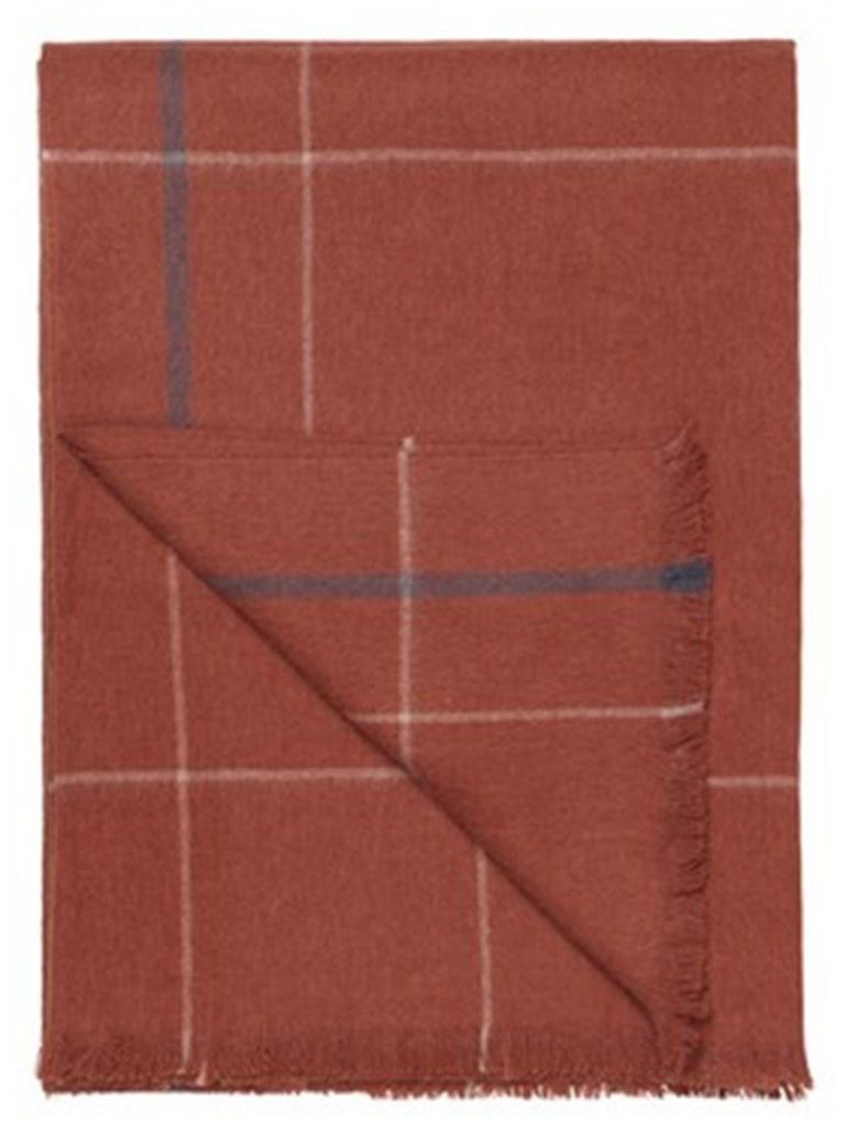 Elvang Pled wełniany Square rusty red