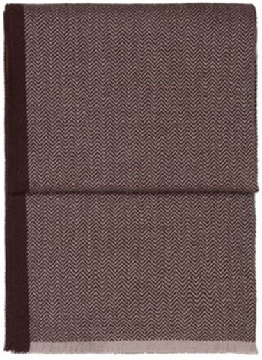 Elvang Pled wełniany Herringbone Chocolate Beige