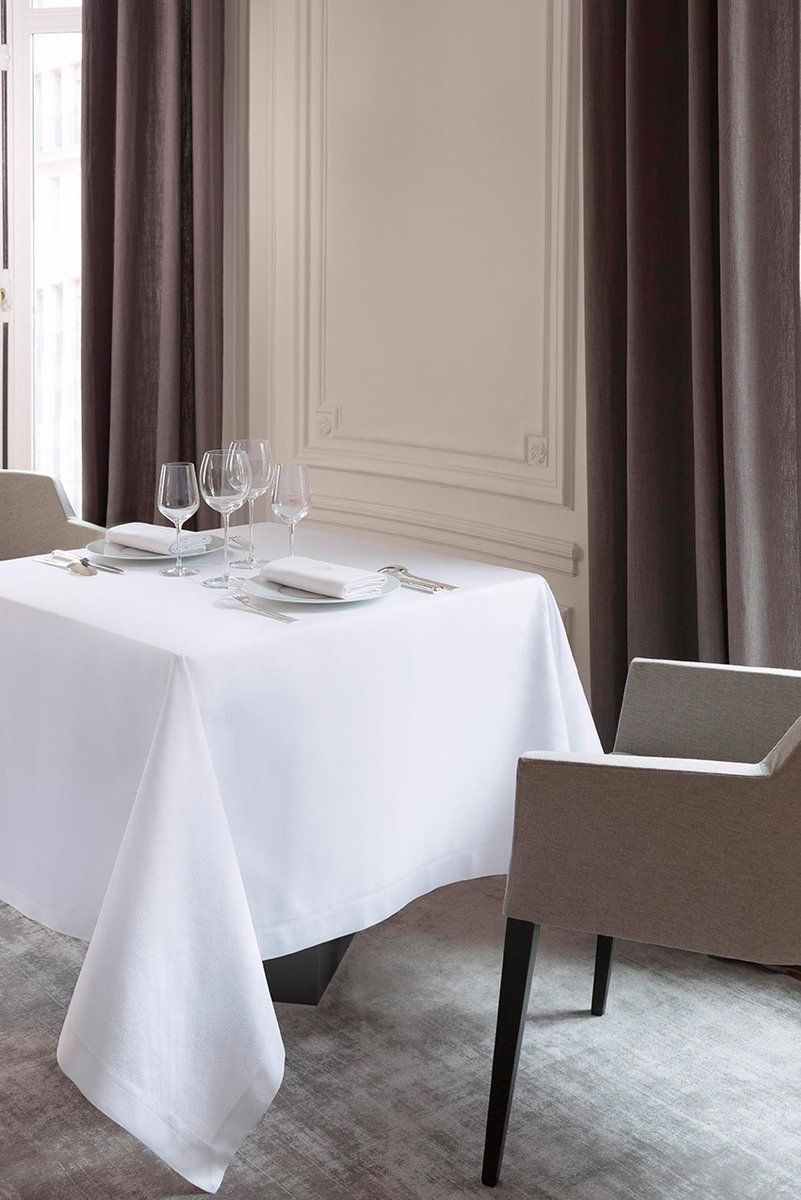 Le Jacquard Fran ais Obrus żakardowy Offre White Satin