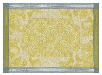 Le Jacquard Fran ais Podkładka żakardowa na stół Jardin d''Orient Żółta