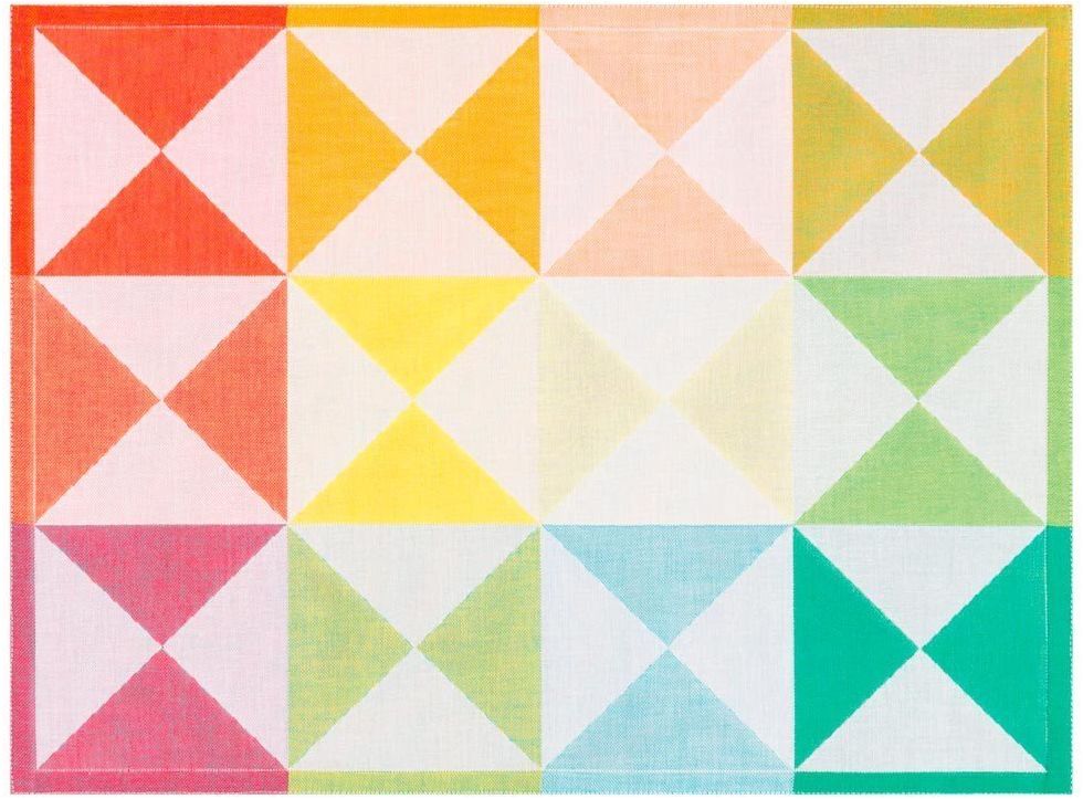 Le Jacquard Fran ais Podkładka żakardowa na stół Origami Wielokolorowa