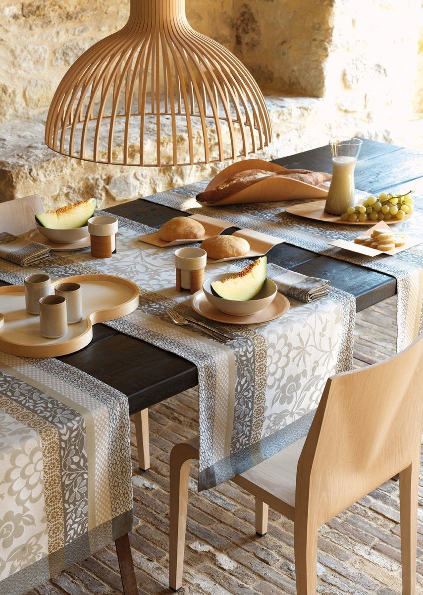 Le Jacquard Fran ais Bieżnik żakardowy Provence Beżowy