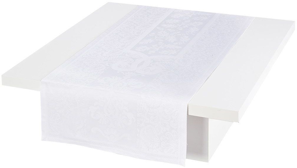 Le Jacquard Fran ais Bieżnik żakardowy Siena Biały