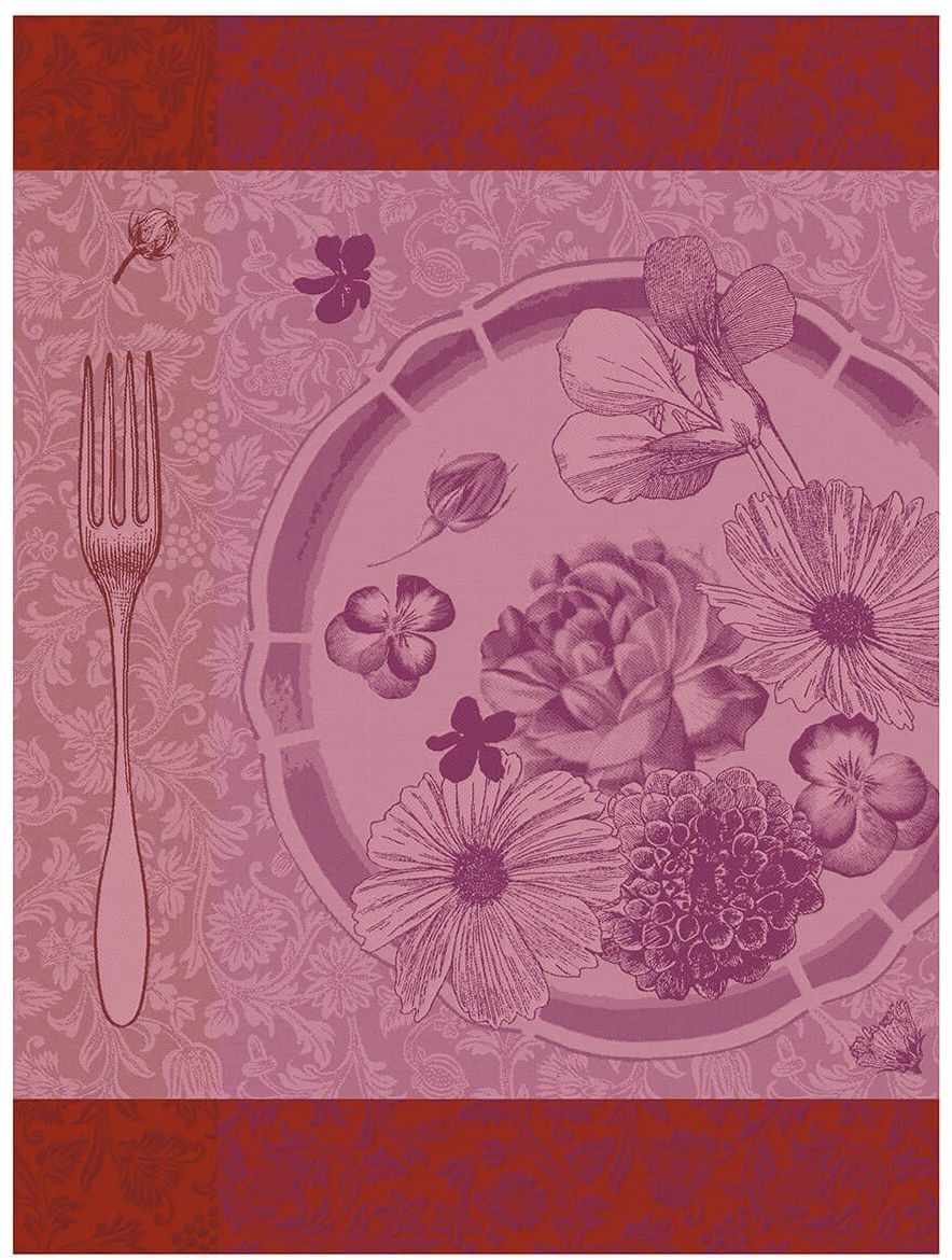 Le Jacquard Fran ais Ściereczka kuchenna Fleurs  Croquer Czerwona