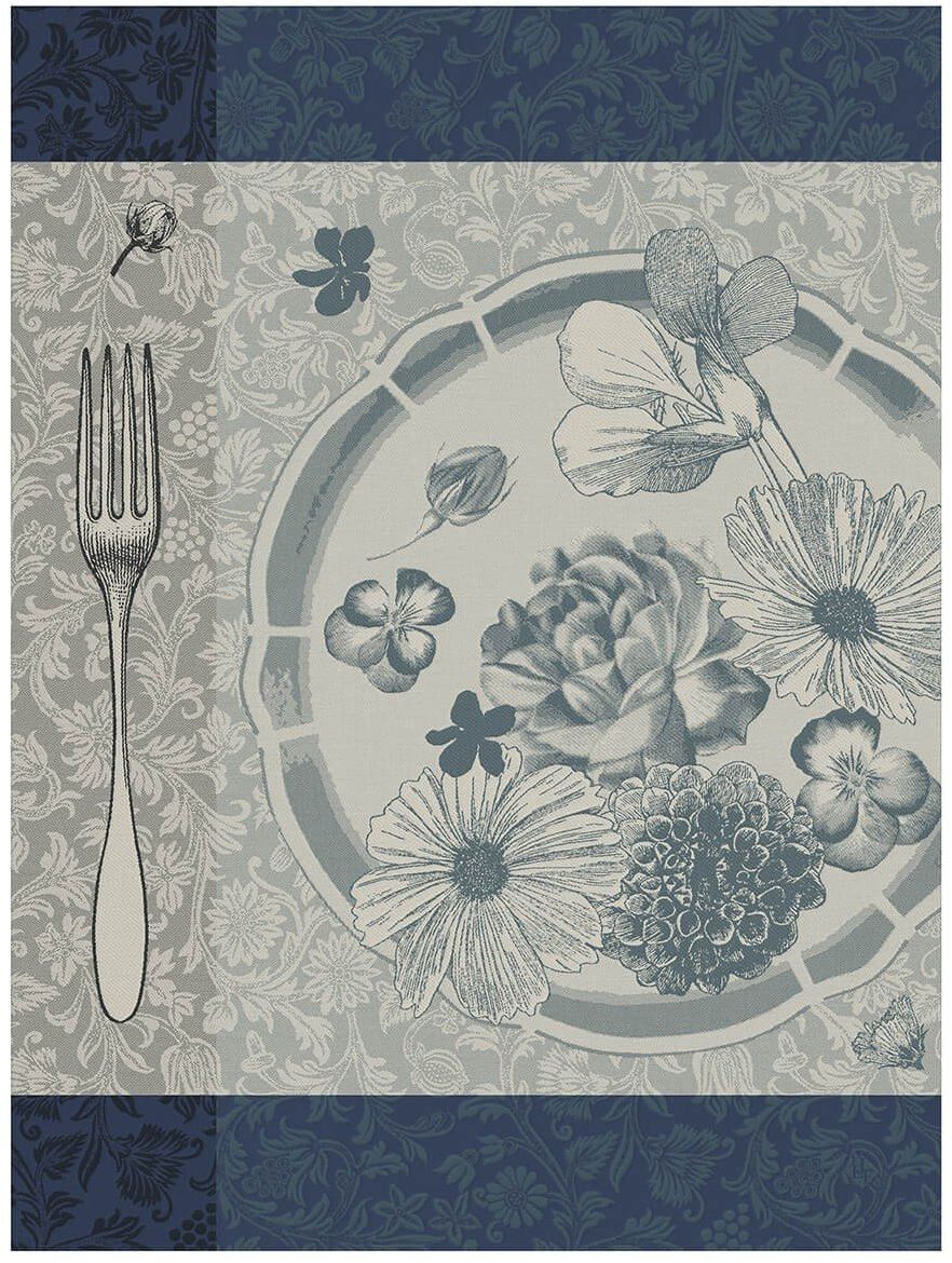 Le Jacquard Fran ais Ściereczka kuchenna Fleurs  Croquer Niebieska