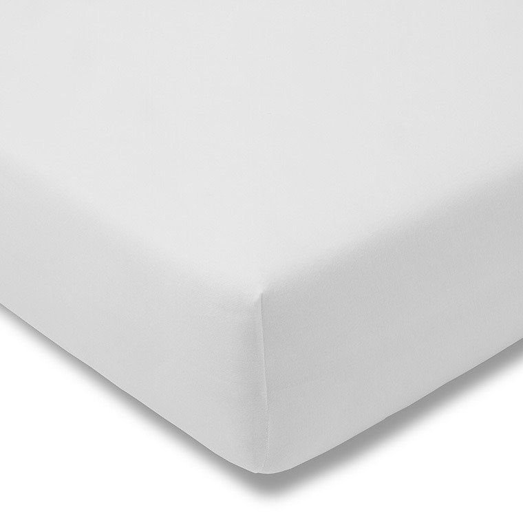 Estella Prześcieradło ze ściągaczem Zwirn Jersey Premium Białe