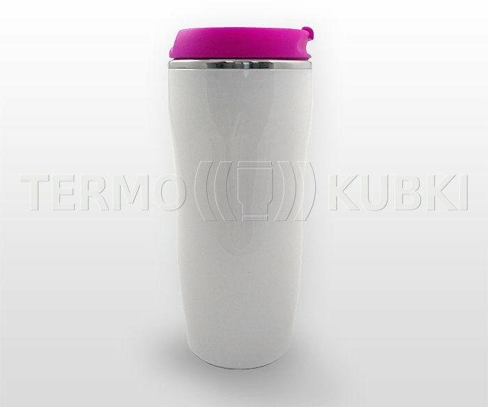 Kubek termiczny 350 ml LADY (biało-różowy)