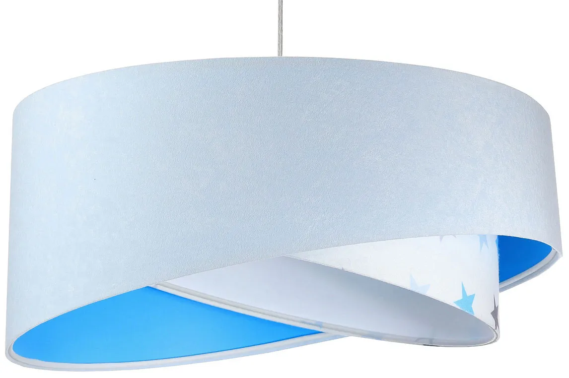 Biało-niebieska lampa wisząca dla dziecka F1-L53