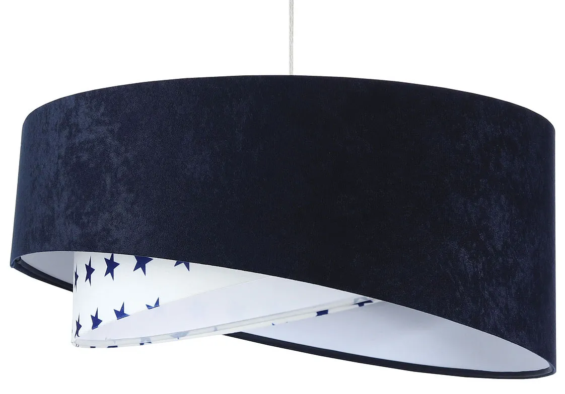 Granatowa lampa wisząca dziecięca A9-P24