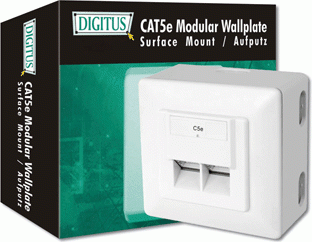 Digitus Gniazdo natynkowe kat.5E podwójne ekranowane DN-9002/A-DN-9002