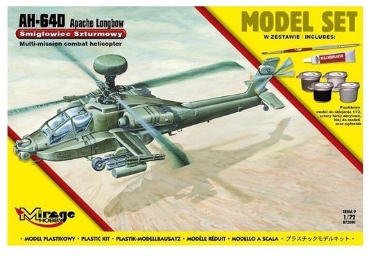 Śmigłowiec Szturmowy AH-64D zestaw z farbami Mirage Hobby