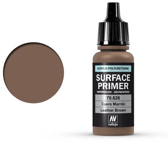 Vallejo Surface Primer / Podkład Akrylowy Leather Brown 17 ml.